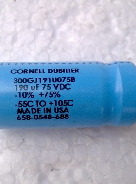 美国CORNELL DUBILIER（大D）75V 190UF发烧电容 树脂封