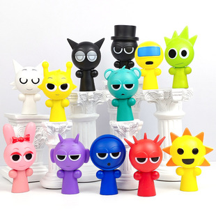 大号节奏盒子sprunki手办公仔游戏周边模型摆件玩偶儿童搪胶玩偶