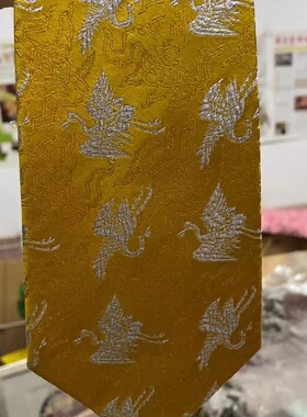 礼品特卖南京云锦研究所 吉祥云锦红色祥云图案云锦精品领带现货