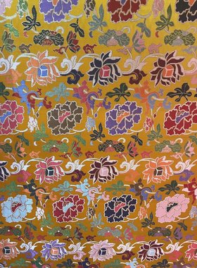 真丝装饰南京云锦礼服唐装旗袍灰色龙凤八宝织金妆花缎纯手工布料