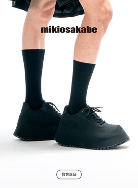 MIKIOSAKABE女士男士BONBON系列皮革厚底隐形增高松糕鞋休闲增高