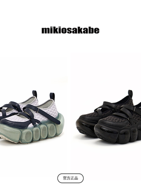 MIKIOSAKABE女士 JEWELRY 多条带凉鞋运动玛丽珍鞋厚底气泡增高鞋