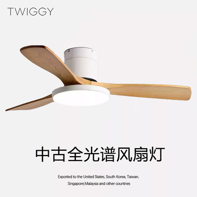 枝间实木吸顶变频吸顶变频风扇灯