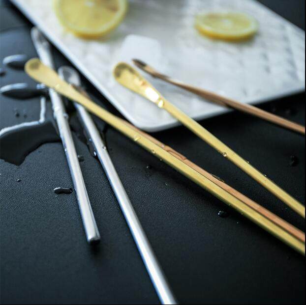 初见 日式拉丝不锈钢长柄搅拌棒勺果汁奶茶勺冰勺咖啡勺,餐饮具,咖啡勺,淘宝优惠券,粉丝福利购,淘宝优惠卷