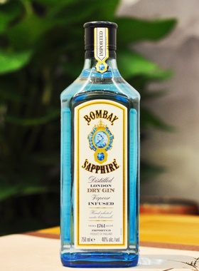 孟买蓝宝石孟买金酒750ml英国原装进口洋酒正品行货基酒金汤力