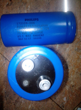 PHILIPS拆机飞利浦 3186系列 75V 11000UF 螺丝型电容