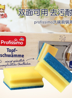 德国DM Profissimo双面洗碗海绵不锈钢专用刷锅刷碗清洁刷海绵块