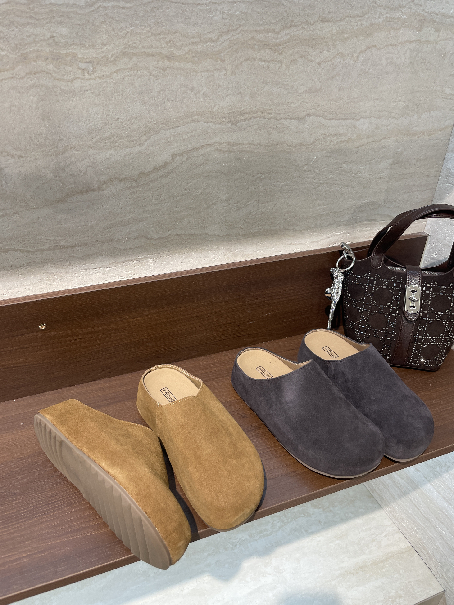 2025新款时尚百搭松糕厚底复古休闲百搭博肯包头半拖523-3.D1