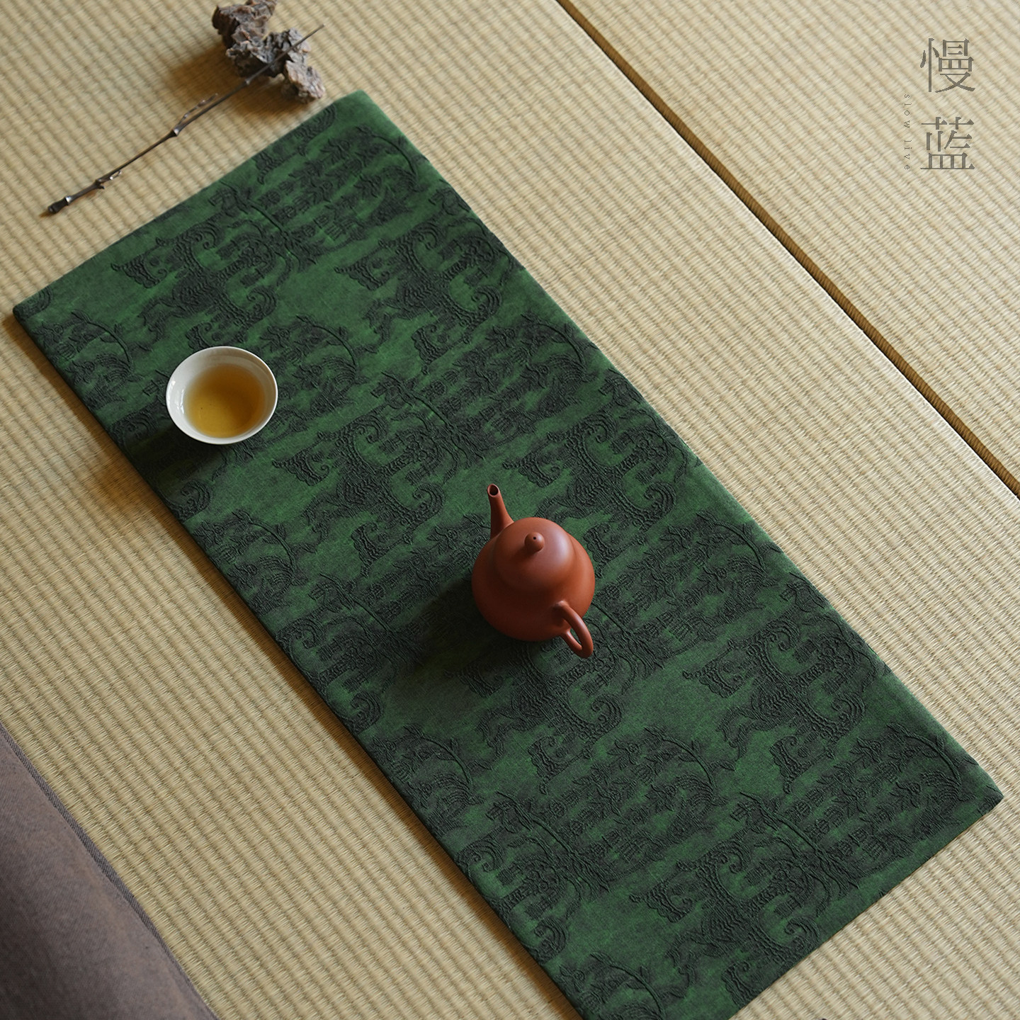 慢蓝 | 香云纱茶席茶垫高级感中式手作复古双面茶室家用茶桌垫子,居家布艺,茶席,淘宝优惠券,粉丝福利购,淘宝优惠卷