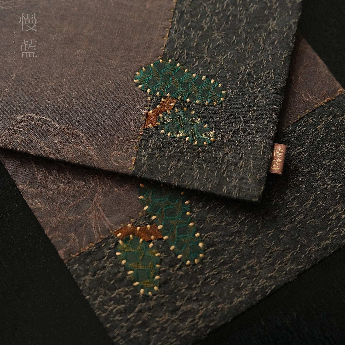 慢蓝香云纱茶席茶道配件拼布茶几垫子新中式复古禅意双面茶桌垫布,居家布艺,茶席,淘宝优惠券,粉丝福利购,淘宝优惠卷