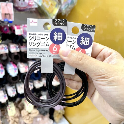 DAISO胶发圈皮筋女扎头头绳日本