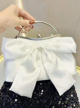 跨境热销白色婚礼包宴会手提包仙女包晚宴手拎包高级礼服包链条