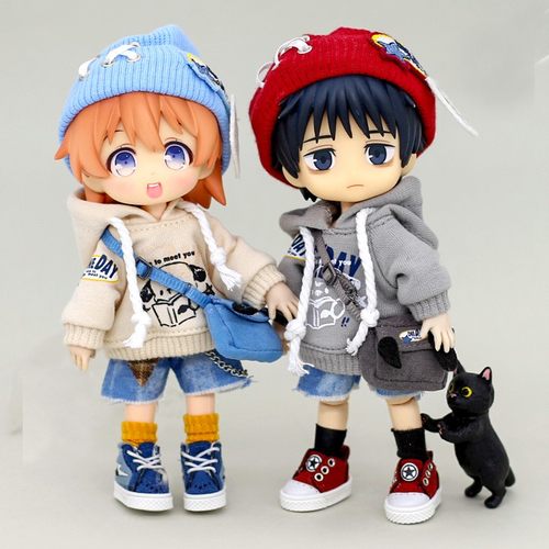 ob11娃衣服休闲帽衫套装妖精体