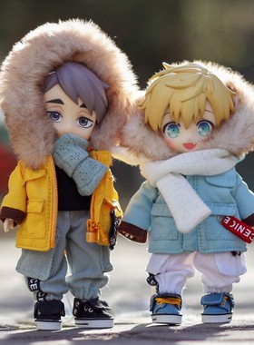 ob11娃衣molly羽绒服棉服大衣外套连帽娃外套现货bjd GSC素体P9
