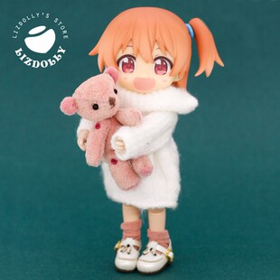 高领翻领毛衣现货冬毛绒外套ob11gsc素体中布娃娃衣服molly美结猪