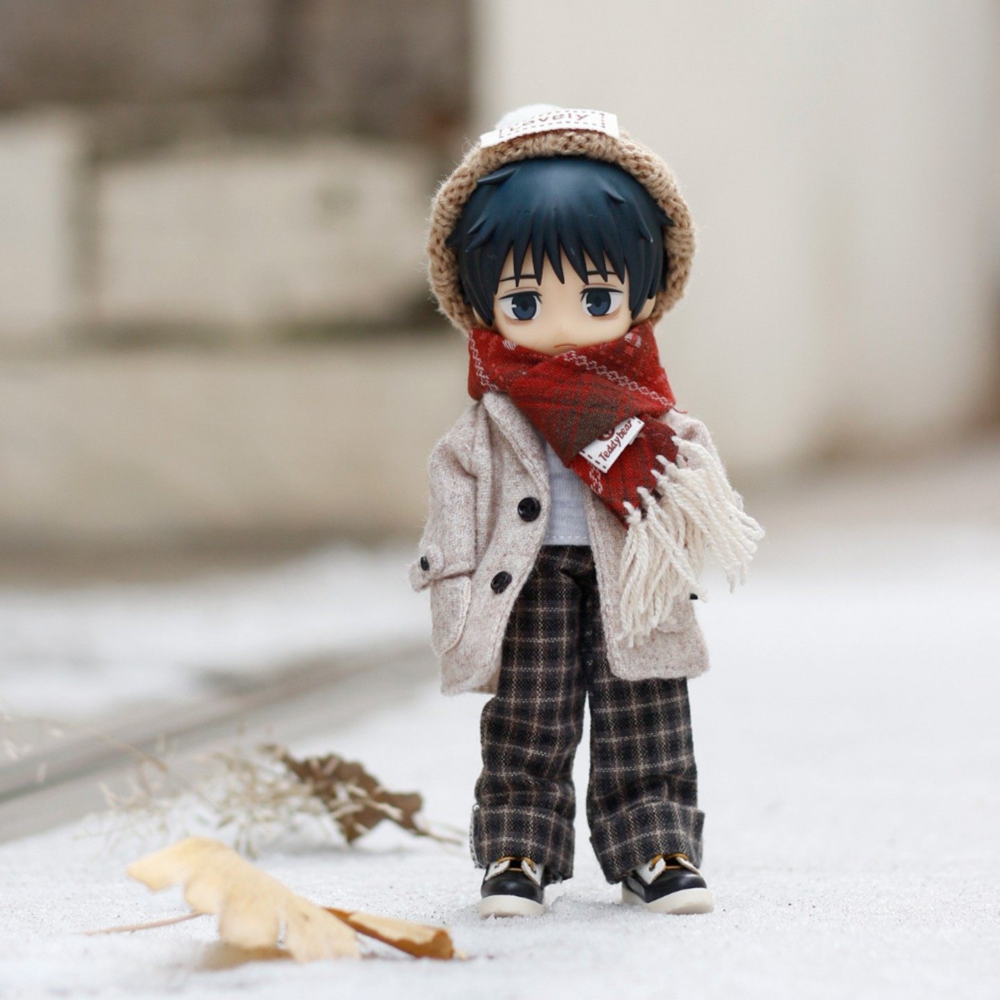 ob11P911英伦风阿巳2娃衣毛呢子大衣外套大衣娃衣服12bjd素体粘土