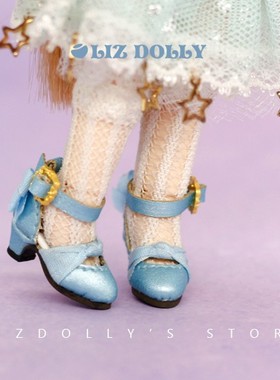 blytheob11夏洛特蝴蝶结高跟鞋bjd娃鞋素体molly美结猪圆糕mico