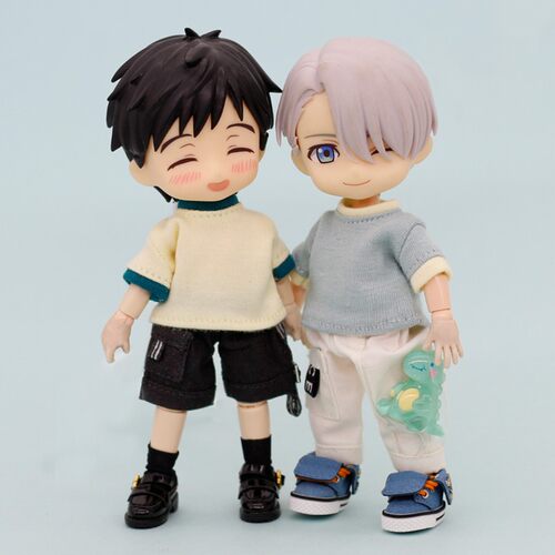 ob11娃衣现货拼色短袖T恤关节bjd