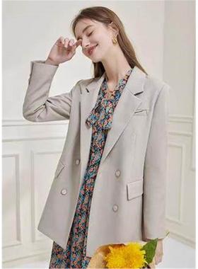 秋水伊人2025年春季新款时尚简约通勤温柔西装外套V1160