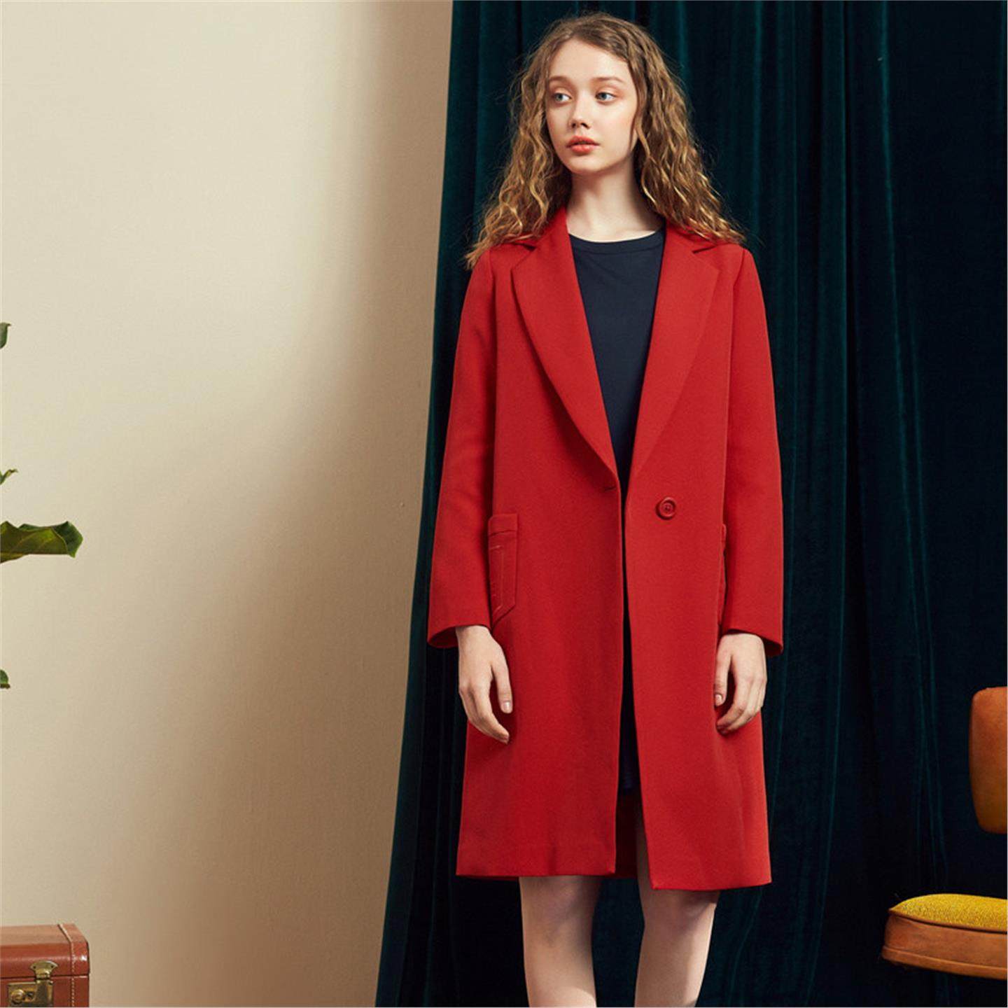 【秋水伊人】宽松休闲气质中长版一粒扣时尚春风衣外套女大衣,女装/女士精品,风衣,淘宝优惠券,粉丝福利购,淘宝优惠卷