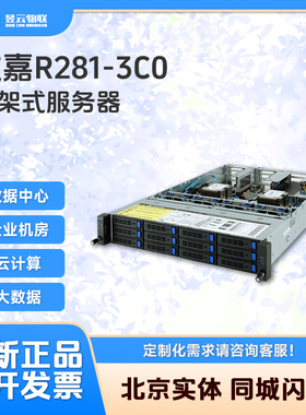 技嘉R281-3C0服务器 双LGA3647支持Xeon 24*DIMM插槽 可定制整机