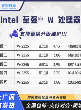 intel W-2225 2235 2245 2255 2265 LGA2066 CPU 按需定制服务器