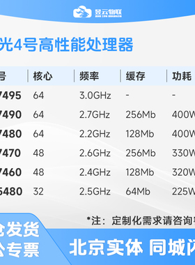 海光4号高性能处理器7495 7490 7480 7470 7460 5480处理器