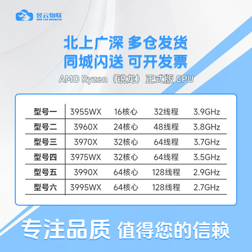 AMD39553995WX正式版服务器CPU