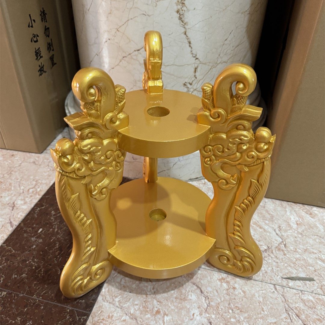 单孔兵器架三脚红缨枪架关公架长枪架立式刀架拐杖4cm圆孔径实木