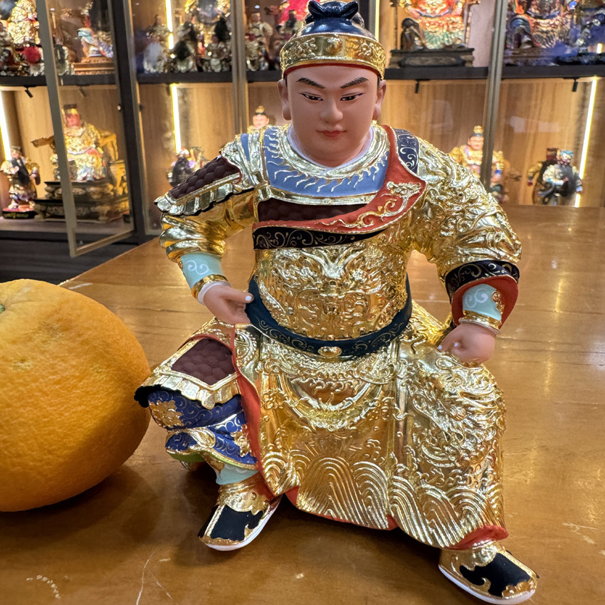 吴府吴王爷五府千岁神明金身5寸6脱身神像居家供奉玄关摆件香樟木