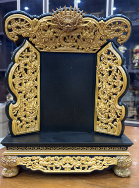 玉旨牌仿黑檀木雕工艺圣旨令牌道旨佛旨法旨神明神仙祖师九龙玉皇