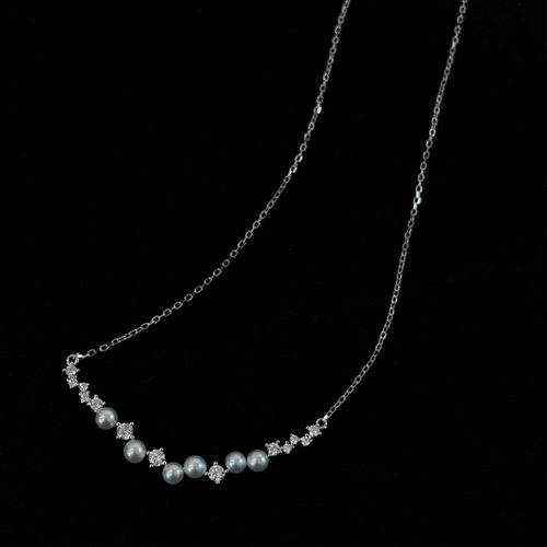 极强光淡水珍珠迷你星辰项链吊坠