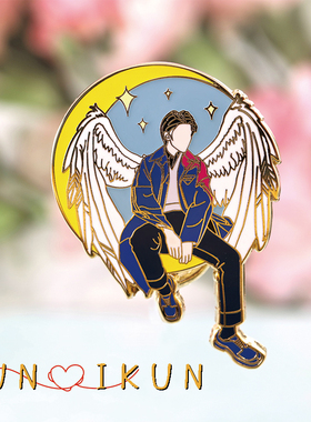 蔡徐坤周边0802生日胸针礼物应援天使ikun徽章胸针 nine percent