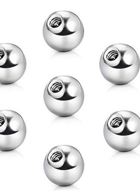 G23钛合金/钛钢外螺纹球适配外牙唇钉舌钉替换球钛合金饰品配件