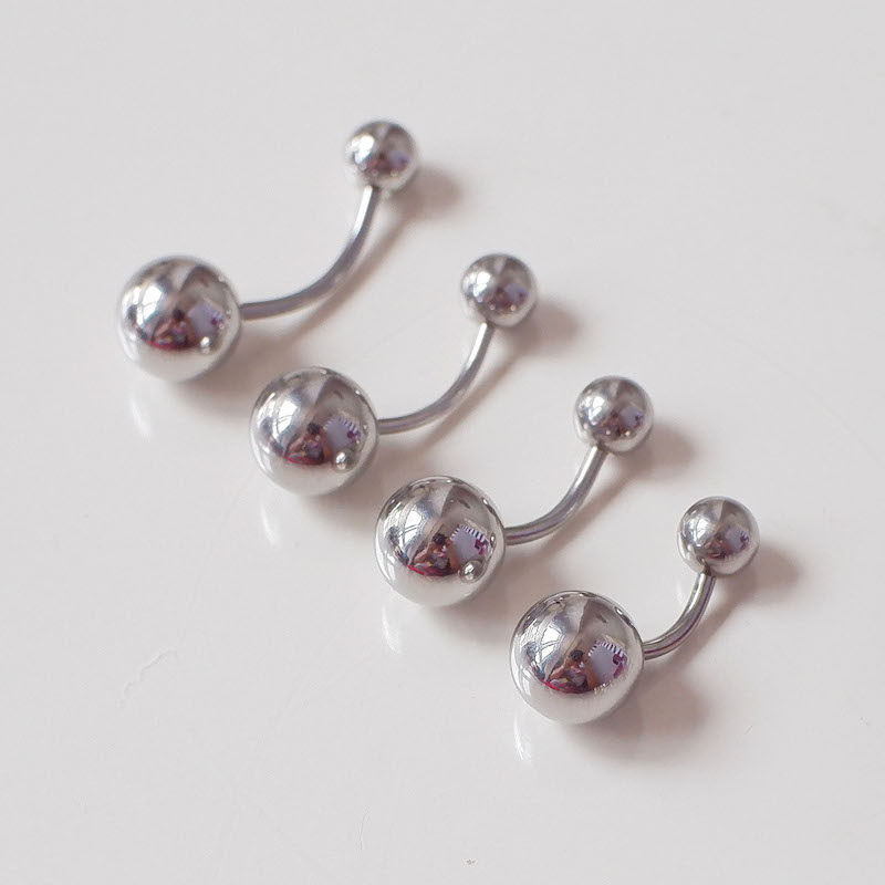 钛钢钢珠肚脐钉肚脐环 男女阴环 不锈钢耳环 简约个性欧美耳钉男