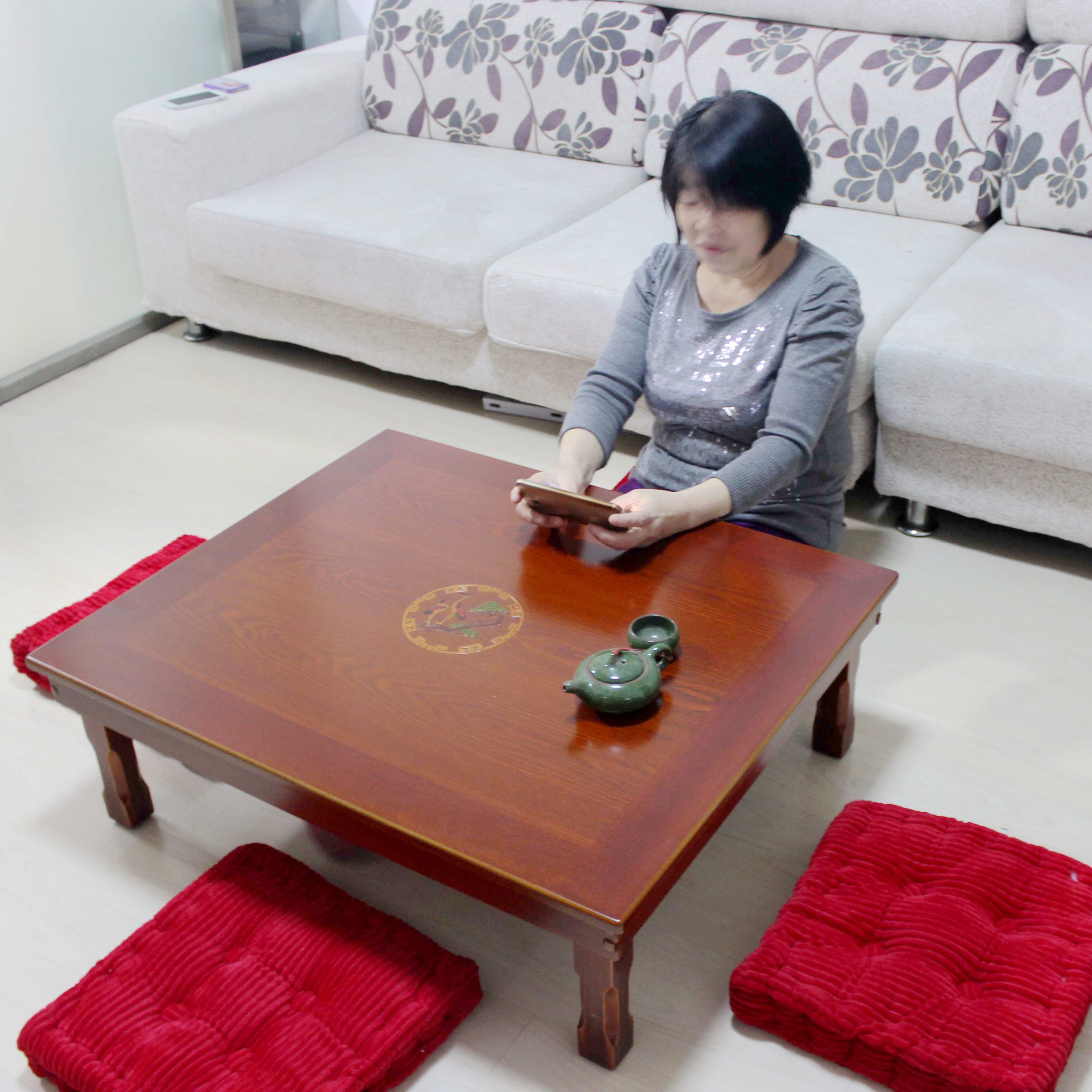 韩国折叠餐桌炕几地桌餐学习饭桌