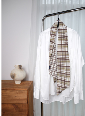 GOTAN英伦风丝巾1oo桑蚕丝苏格兰格纹双绉领巾简约大气复古围巾