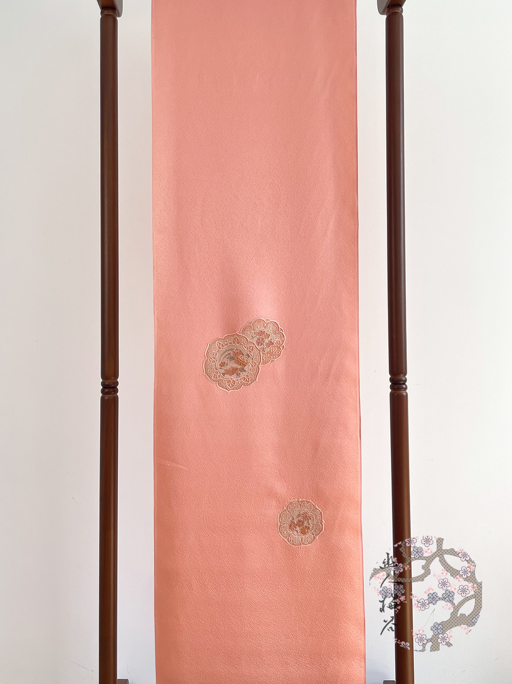 幽人梅谷|日本正绢反物刺绣付下正娟布料真丝旗袍汉服定制面料
