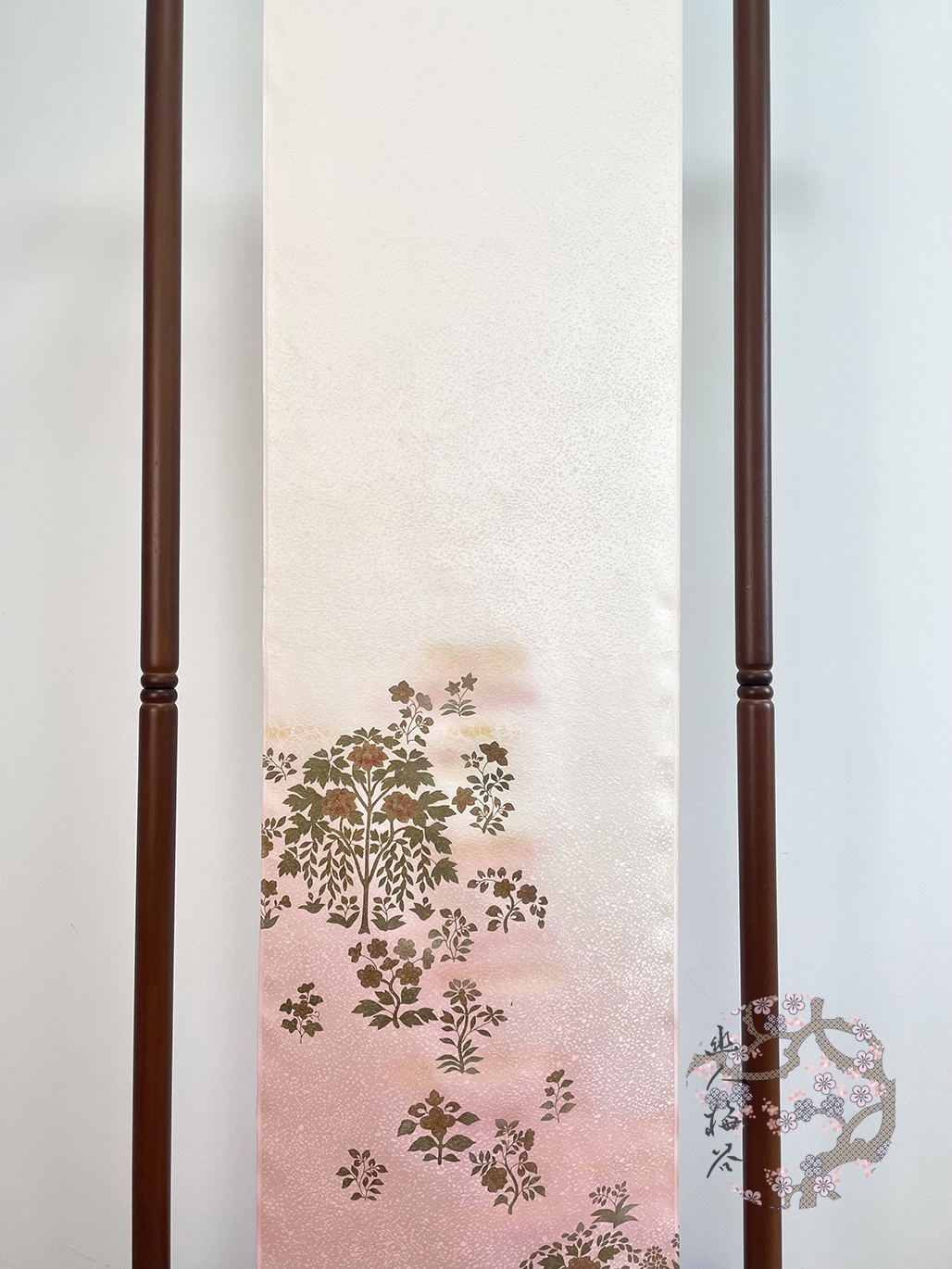 幽人梅谷|日本正绢金彩付下反物正娟布料真丝旗袍汉服定制面料