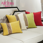 靠垫女王简约现代中式 条纹大沙发抱枕靠枕套腰枕床头靠背腰垫含芯