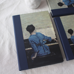 a6a5硬壳手账本盖章本可平摊活页笔记本记事本打卡本线装本空白本