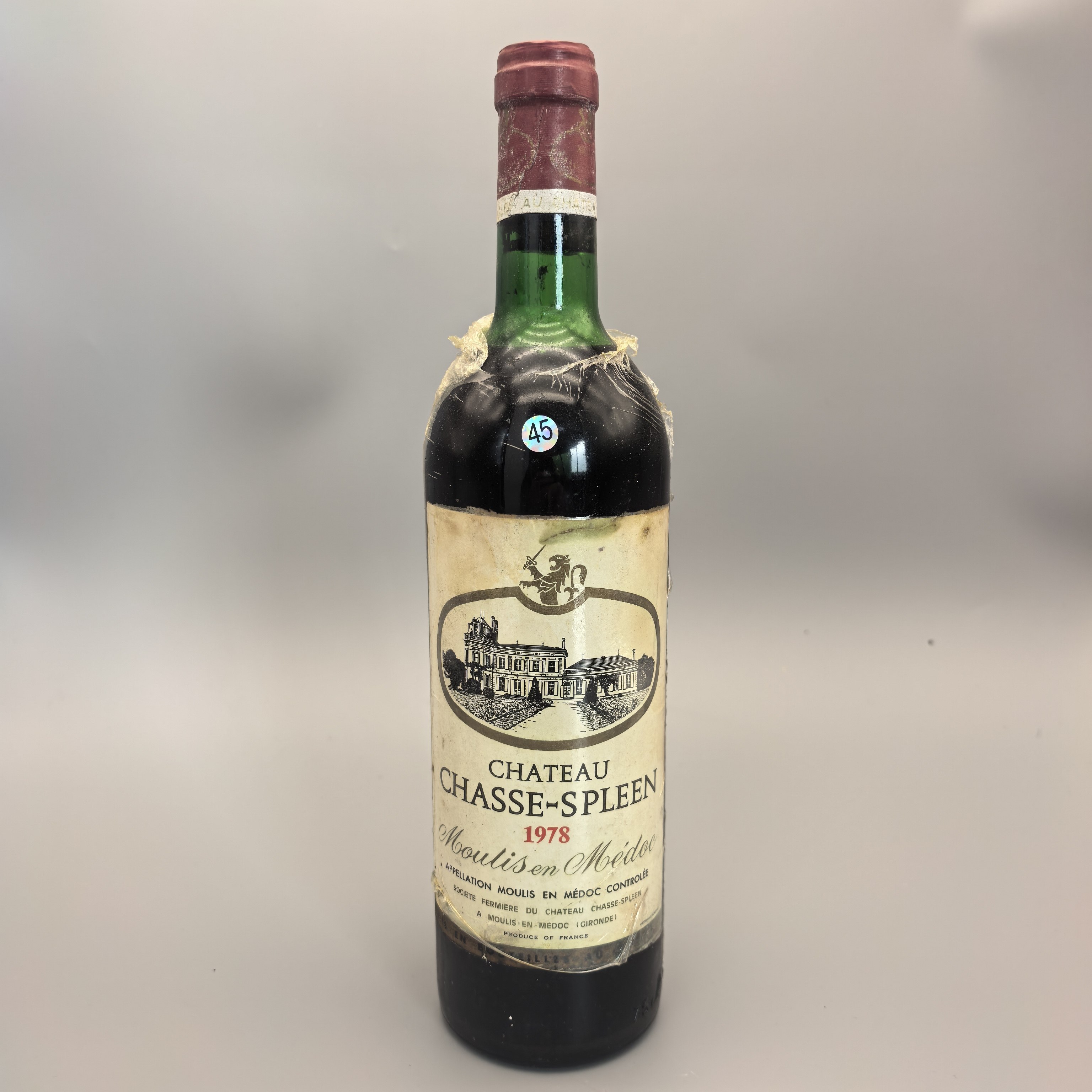 法国中级庄忘Chateau Chasse-Spleen堡1978年