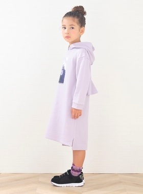 日本高端代G品牌安娜苏annasui 全棉毛圈连帽卫衣连衣裙