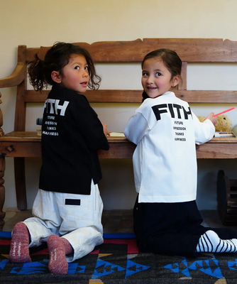 日本小众贵牌Fith重磅全棉抗皱印花亲子八分袖T恤男女童