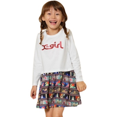 日本高端潮牌xgirl 全棉迪士尼爱莎公主联名连衣裙外贸原单童装