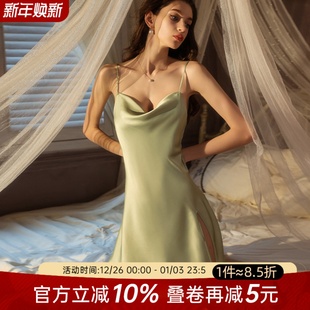 冰丝夏季 今夕何夕法式 性感睡衣高级氛围感纯欲风吊带睡裙2025新款