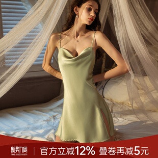 今夕何夕法式性感睡衣高级氛围感纯欲风吊带睡裙2026新款冰丝夏季
