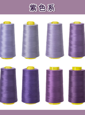 柳青缝纫线紫色系402高速工业涤纶线手工机缝衣线针线套装手缝线