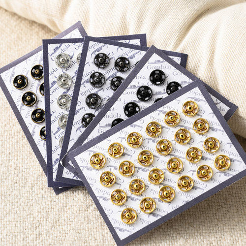 隐形纯铜复古白色手缝揿钮暗扣