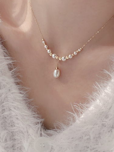 qiao优雅美不胜收天然珍珠项链